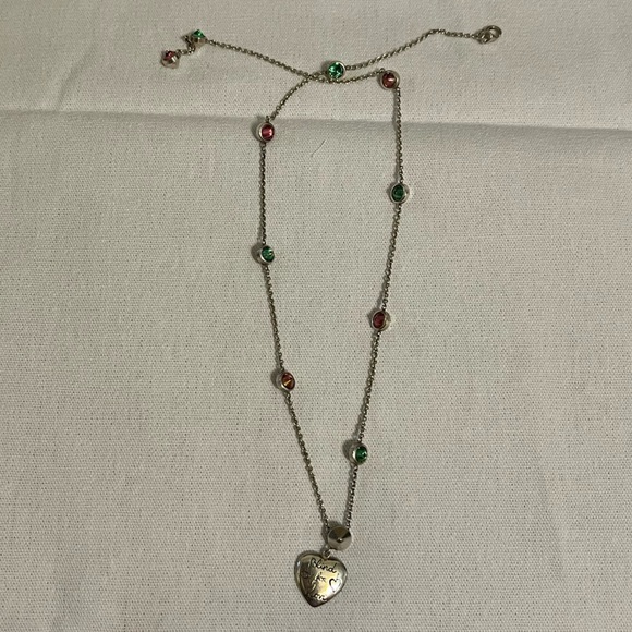 Gucci “Blind for Love” Sterling Silver colored stone doves Ag925 Necklace - Picture 2 of 6